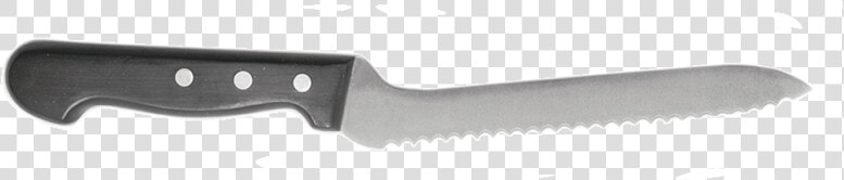 Serrated Offset Bread Knife With Black Pom Handle 25 4   Serrated Blade  HD Png DownloadTransparent PNG