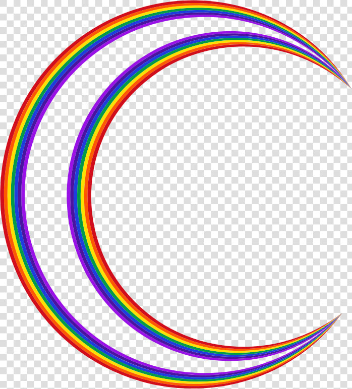 Crescent Moon Rainbow   Clipart Rainbow Crescent Moon  HD Png DownloadTransparent PNG