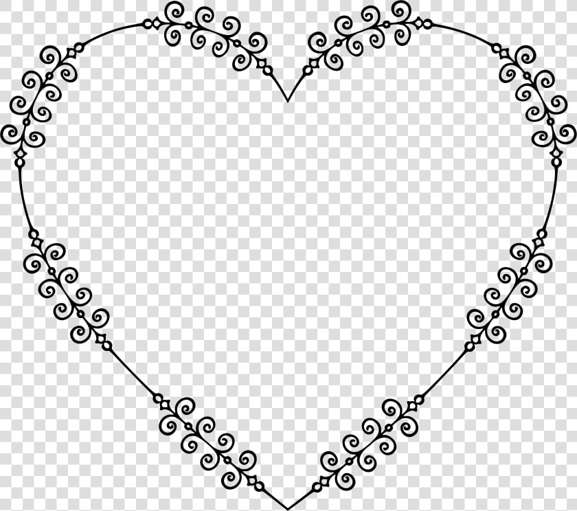 Flourish Heart Frame Clip Arts   Heart  HD Png DownloadTransparent PNG