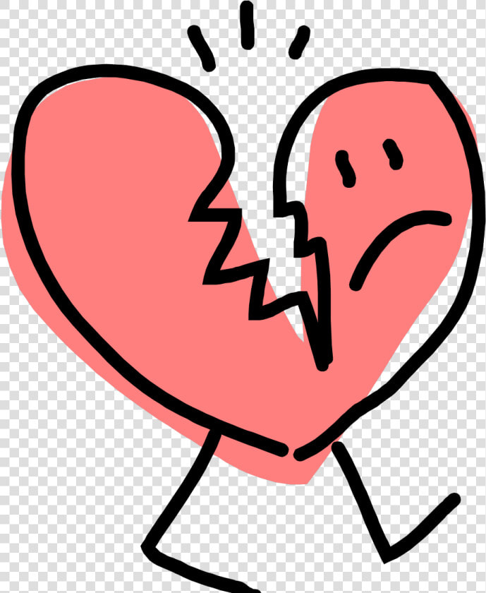 Broken Heart Clipart Transparent   Cute Broken Heart Clipart  HD Png DownloadTransparent PNG