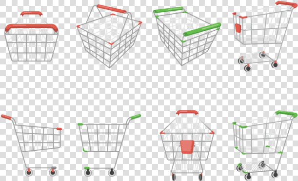 Supermarket Cart Icons Vector   Shopping Cart  HD Png DownloadTransparent PNG