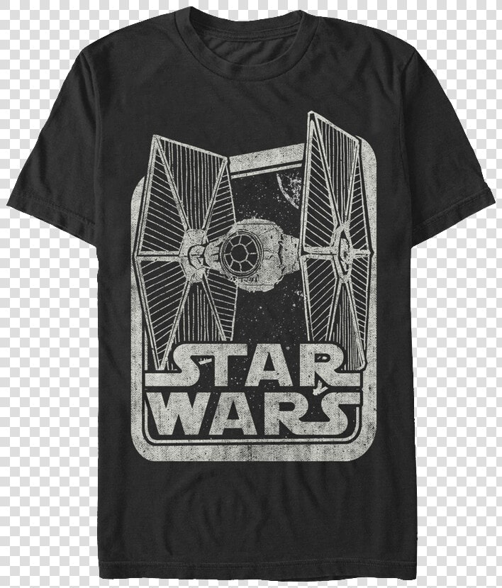 Black And White Tie Fighter Star Wars T shirt   Star Wars  HD Png DownloadTransparent PNG