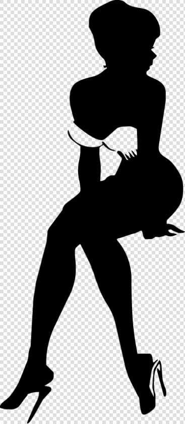 Clip Art Pin Up Girl Silhouette   Pin Up Girl Silhouette  HD Png DownloadTransparent PNG