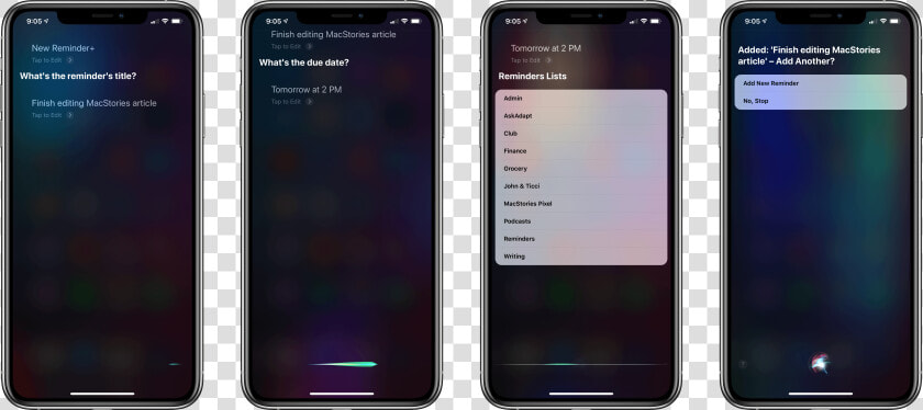 Running New Reminder Inside Siri   Iphone  HD Png DownloadTransparent PNG