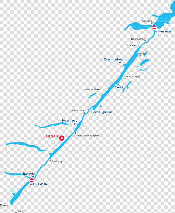 Map Of Caledonian Canal   Canal Caledonio  HD Png DownloadTransparent PNG