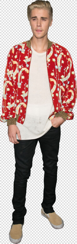 Celebrity Png Justin Bieber Dressed   Justin Bieber In Red Shirt  Transparent PngTransparent PNG