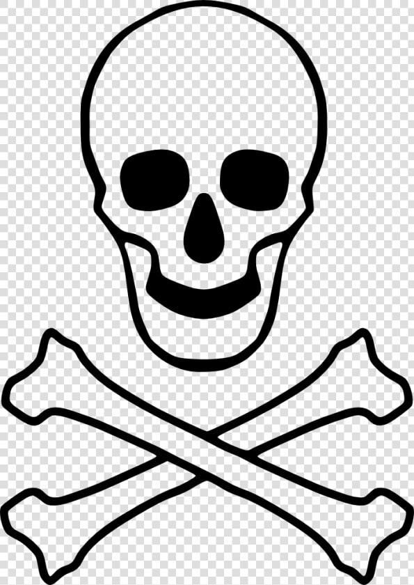 Transparent Skull And Crossbones Clipart   Skull And Crossbone Outline  HD Png DownloadTransparent PNG