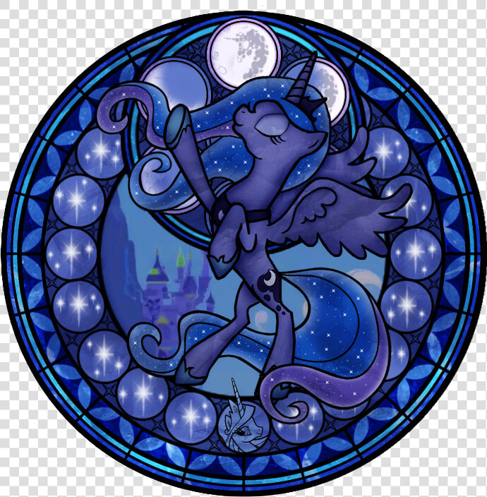 Princess Luna Stained Glass   Luna Stained Glass  HD Png DownloadTransparent PNG