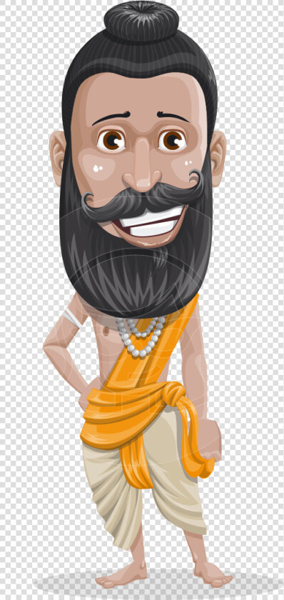 Cartoon Character Of Indian Priest  HD Png DownloadTransparent PNG