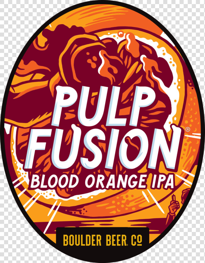 4 Boulder Beer Pulp Fusion Oval   Label  HD Png DownloadTransparent PNG