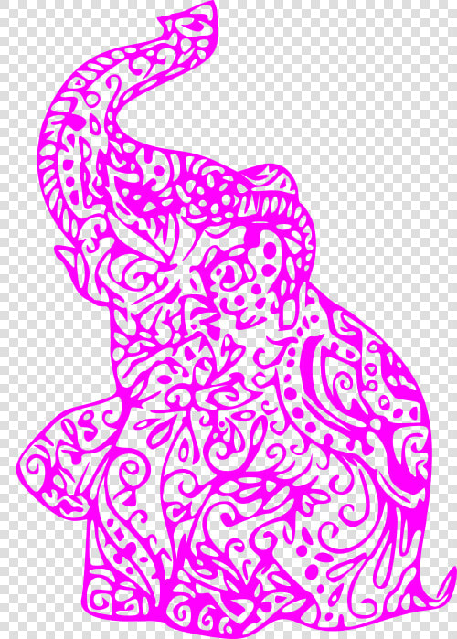 Transparent Elephant Mandala Png   Elephant Trunk Up Drawing  Png DownloadTransparent PNG