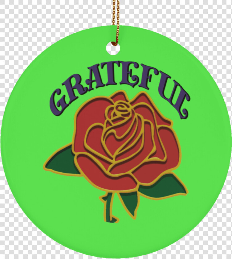 Grateful Red Rose Ceramic Circle Tree Ornament   Ham  HD Png DownloadTransparent PNG