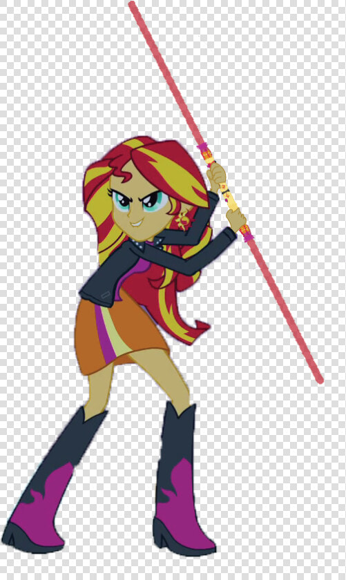 Image Sunset Wielding Her   Cartoon  HD Png DownloadTransparent PNG