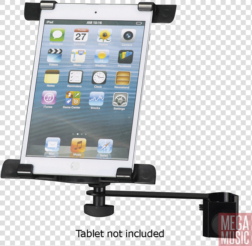 Xtreme Universal Tablet ipad Holder For Mic Stand Shown   Ipad Mini Stitch Case  HD Png DownloadTransparent PNG