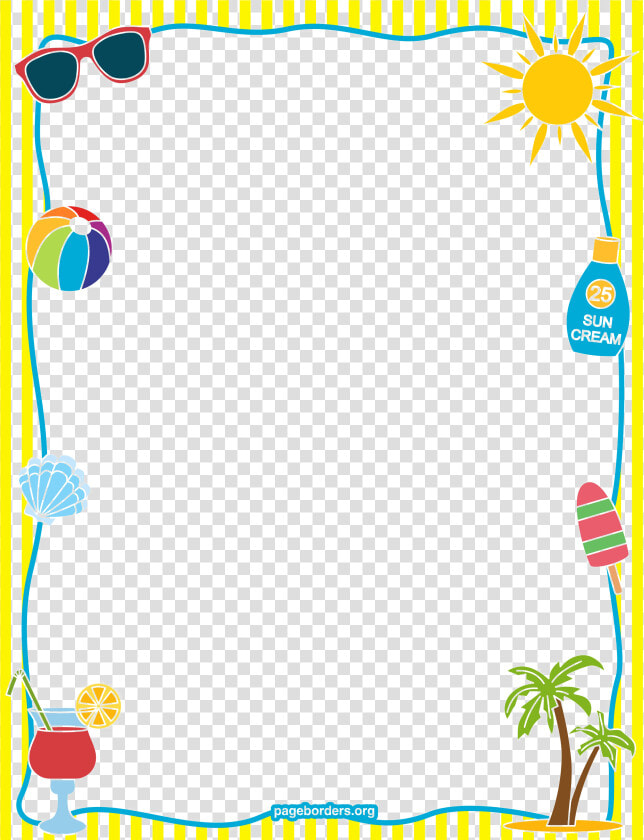 School Border Png Image   Beach Summer Border Clipart  Transparent PngTransparent PNG