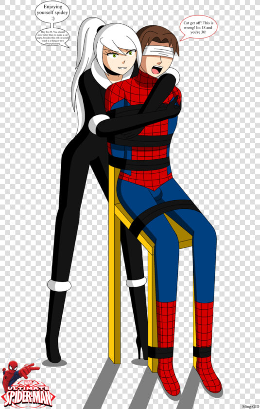 Ultimate Spider man Captured By Black Cat   Spiderman X Black Cat Fan Art  HD Png DownloadTransparent PNG