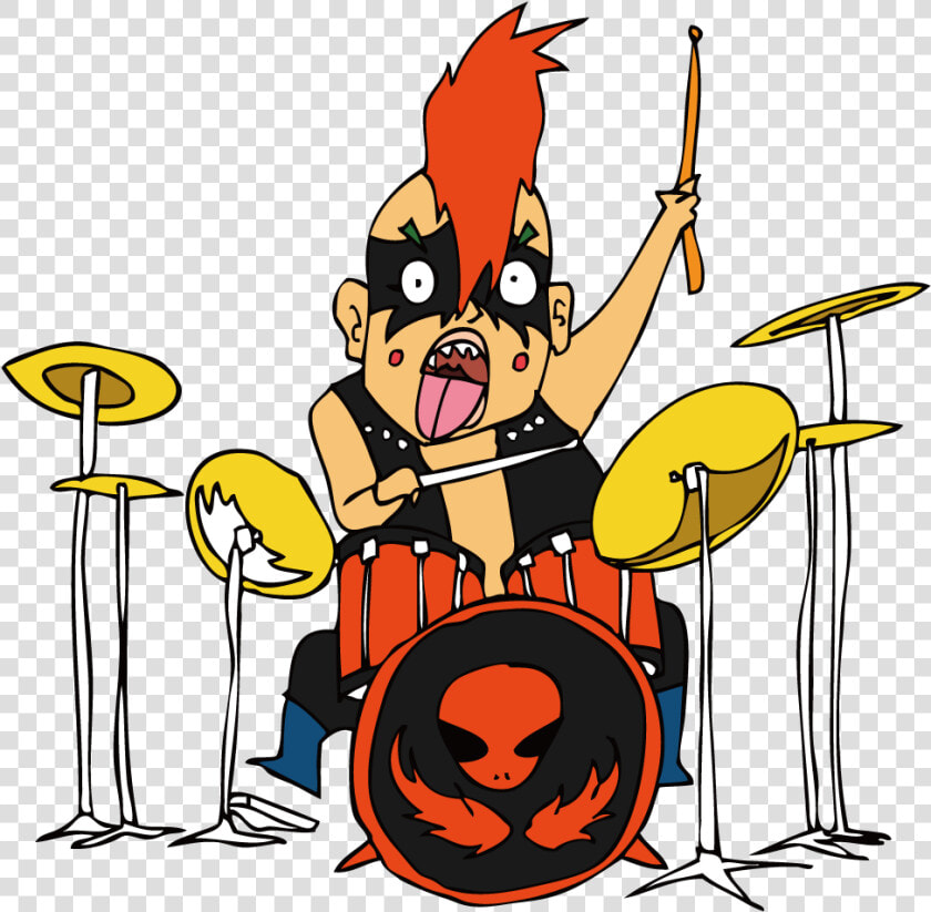 Crazy Drummer Png Download   Illustration  Transparent PngTransparent PNG