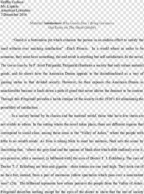 Great Gatsby Essay American Dream  HD Png DownloadTransparent PNG