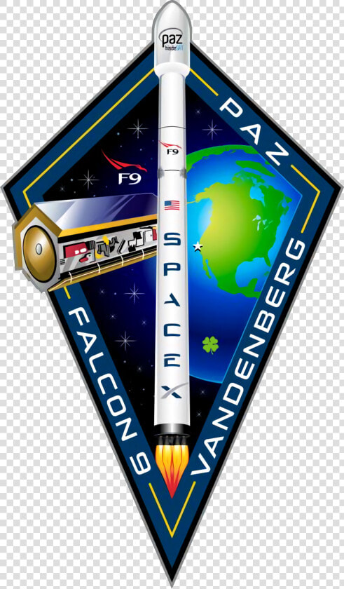 Transparent Space X Logo Png   Falcon 9 Paz Patch  Png DownloadTransparent PNG