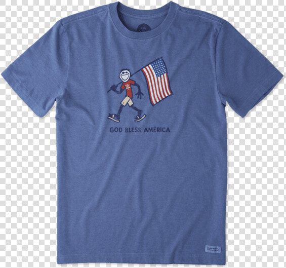 Men S God Bless America Crusher Tee   Life Is Good America  HD Png DownloadTransparent PNG