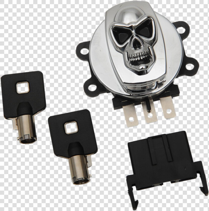 Drag Specialties Chrome Skull Ignition Switch For 99 11   Harley Ignition Switch Cover Skull  HD Png DownloadTransparent PNG