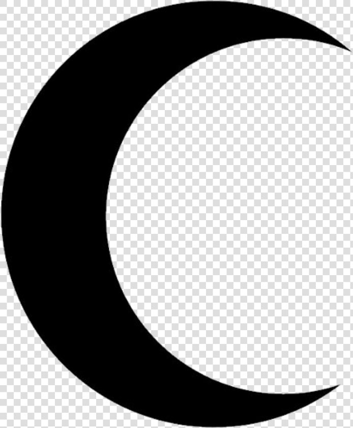 Solid Black Crescent Moon   Silhouette Crescent Moon Wolf  HD Png DownloadTransparent PNG