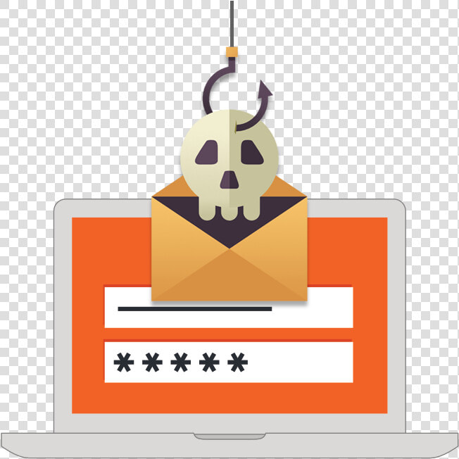 Illustration Of Skull In A Folder Over A Laptop Computer   Transparent Background Png Clipart Cyber Attack Icon  Png DownloadTransparent PNG