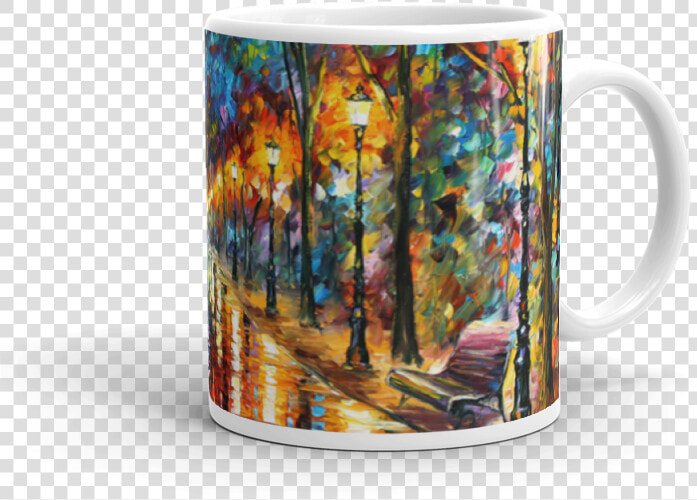 Clip Art Painting Coffee Mugs   Dreams Come True   Palette Knlfe Landscape Park Oil  HD Png DownloadTransparent PNG