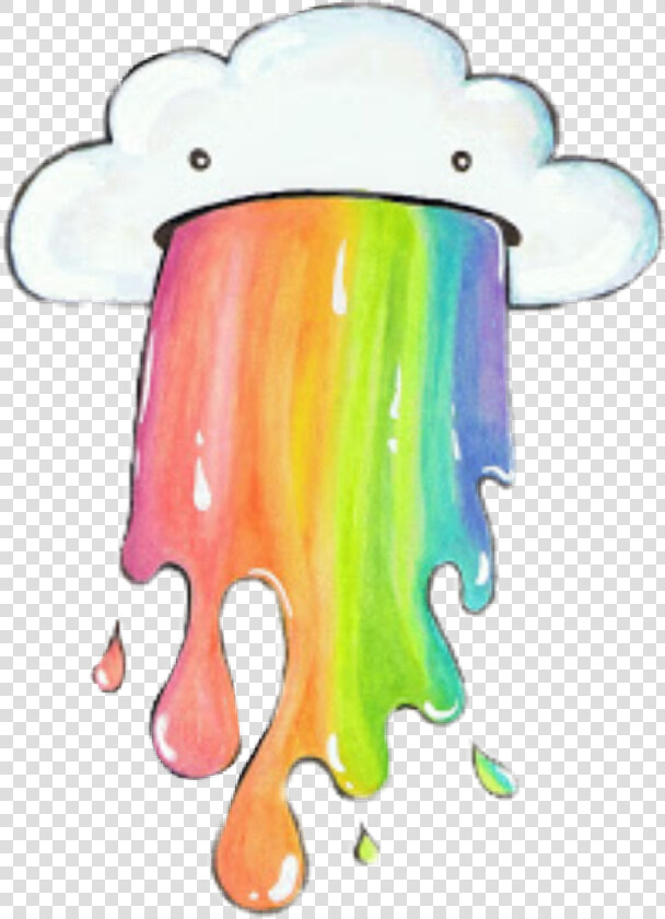 Nube Cloud Tumblr White   Cute Rainbow Cloud Drawing  HD Png DownloadTransparent PNG