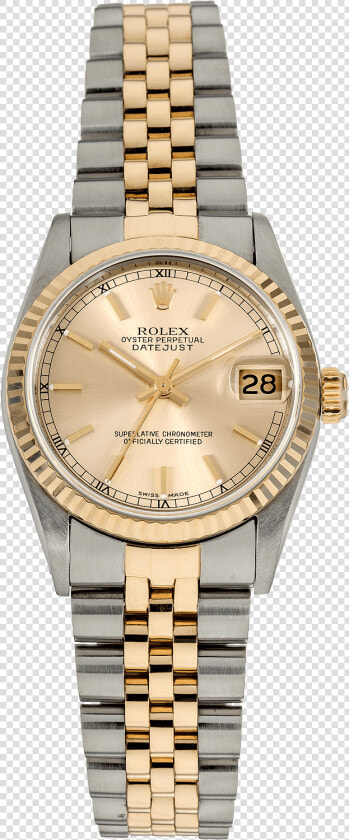 Datejust Yellow Gold And Stainless Steel Automatic   Rolex Full Diamond Watch  HD Png DownloadTransparent PNG