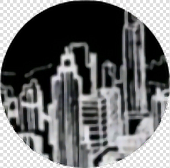 City Skyline Skyscraper Black Outline White Circle  HD Png DownloadTransparent PNG