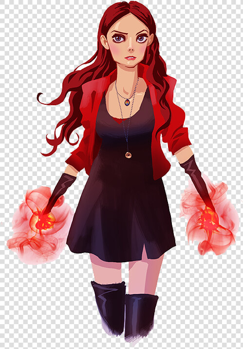 Elizabeth Olsen Wanda Maximoff Quicksilver Black Widow   Scarlet Witch Civil War Drawing  HD Png DownloadTransparent PNG