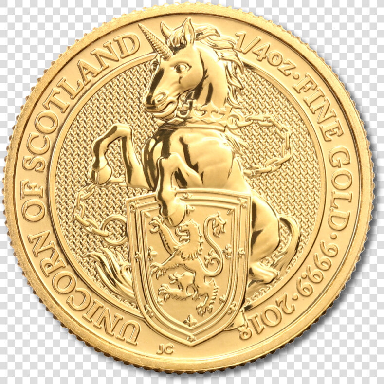 Queen S Beasts Unicorn 1 4oz Gold Coin 2018 Motif   St Mary  39 s High School Logo  HD Png DownloadTransparent PNG