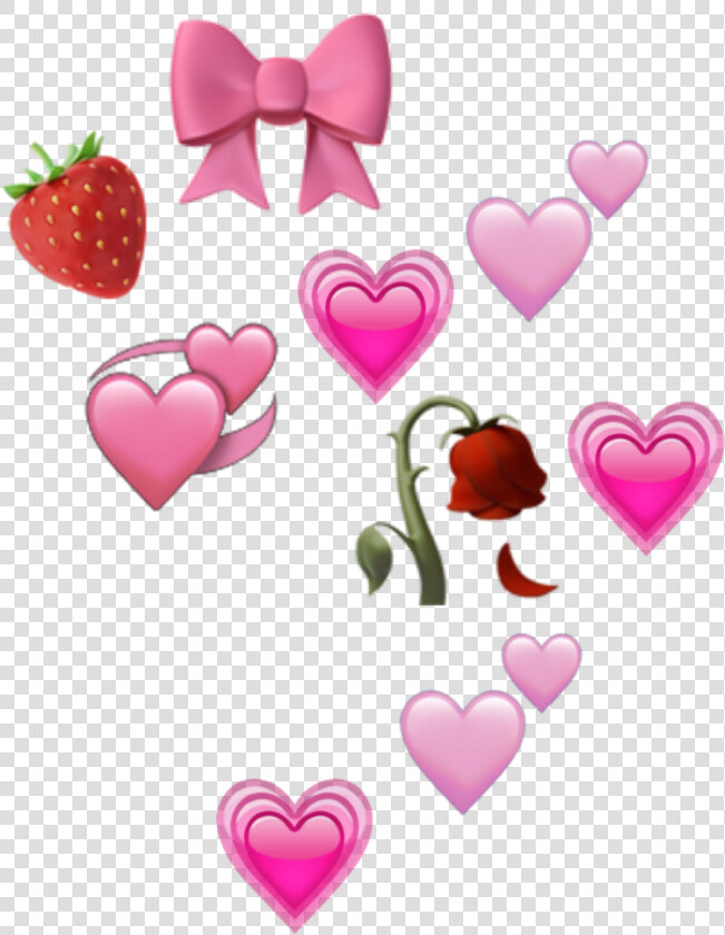  milukyun  iphone  iphoneemoji  emoji  emojis  rose   Heart  HD Png DownloadTransparent PNG