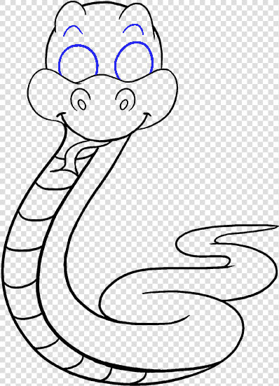 How To Draw Cartoon Snake   Easy Cartoon Snake Drawing  HD Png DownloadTransparent PNG