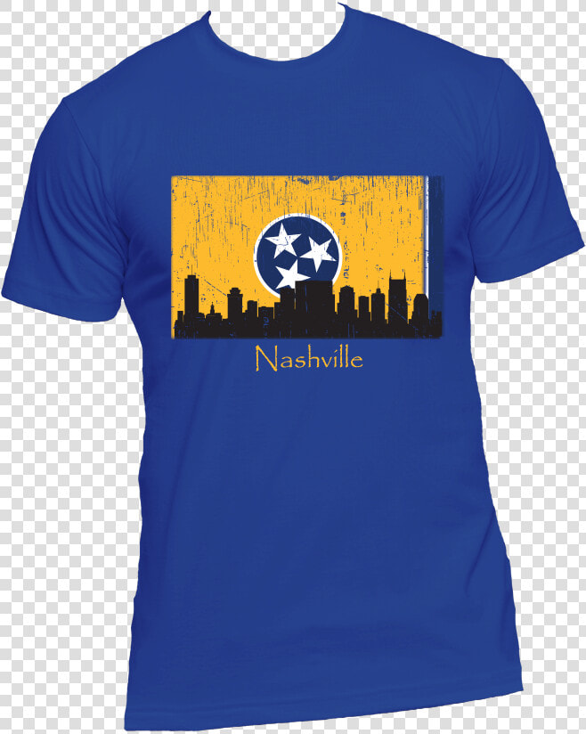 Nashville Skyline Yellow Men S Short Sleeve T shirt   Texas And Tennessee  HD Png DownloadTransparent PNG