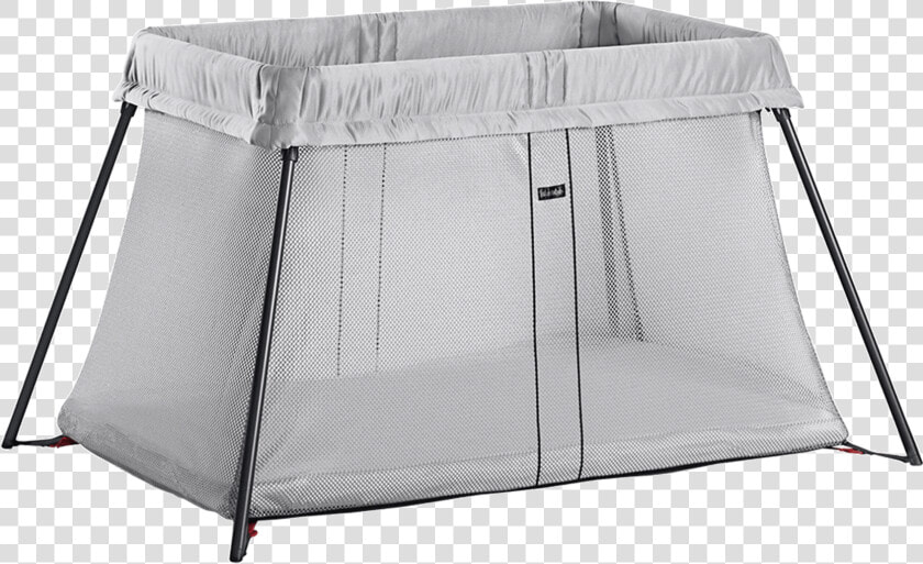 Travel Crib Light Silver Mesh   Babybjorn Travel Cot Silver  HD Png DownloadTransparent PNG