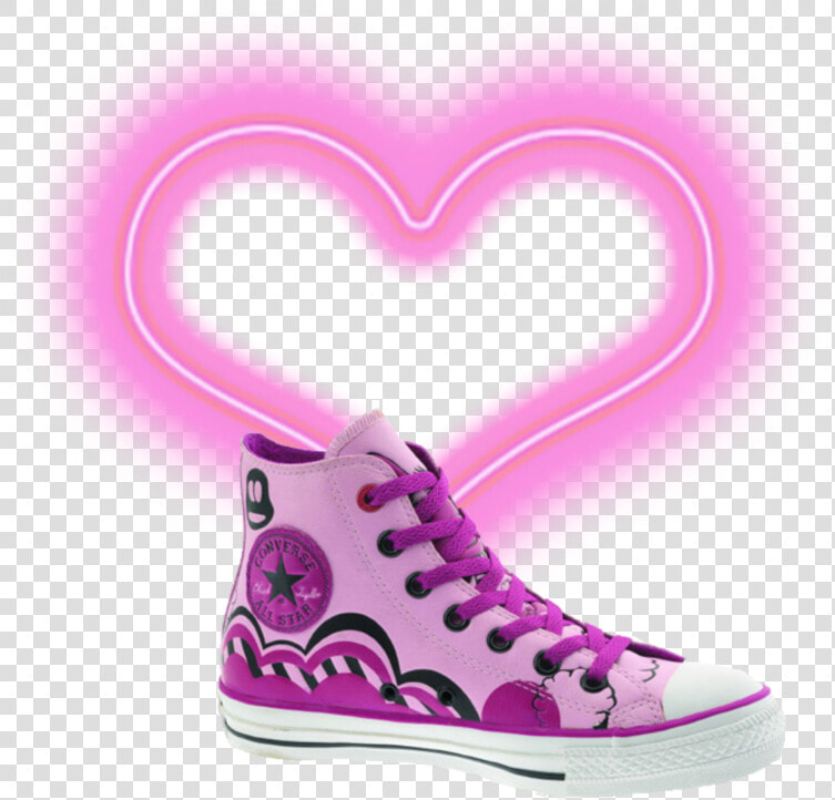  mq  pink  heart  hearts  neon  converse  shoe   Converse  HD Png DownloadTransparent PNG