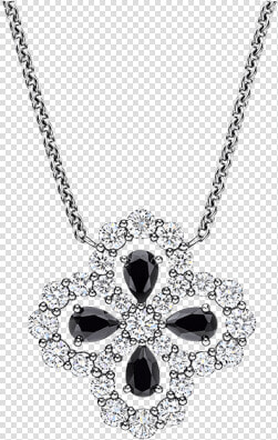 Diamond Loop By Harry Winston  Full Motif Black Spinel   Locket  HD Png DownloadTransparent PNG