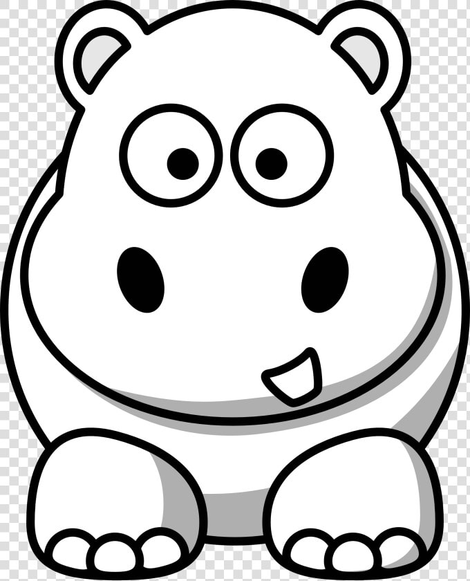 Hippo Clipart Free Images   Animal Clipart Black And White  HD Png DownloadTransparent PNG