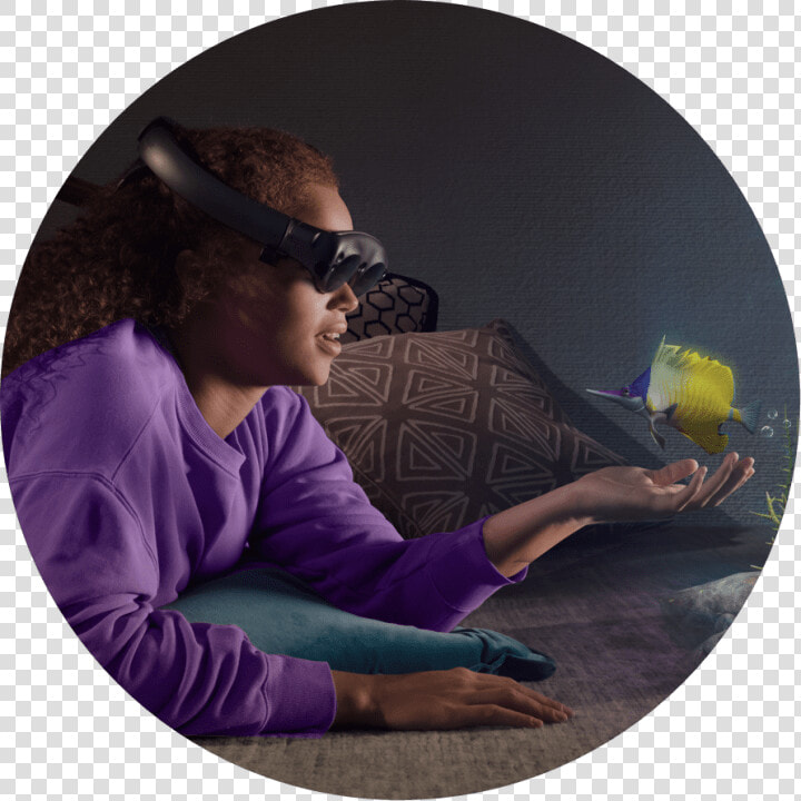 Inspatialrx Prescription Insert For Magic Leap   Sitting  HD Png DownloadTransparent PNG