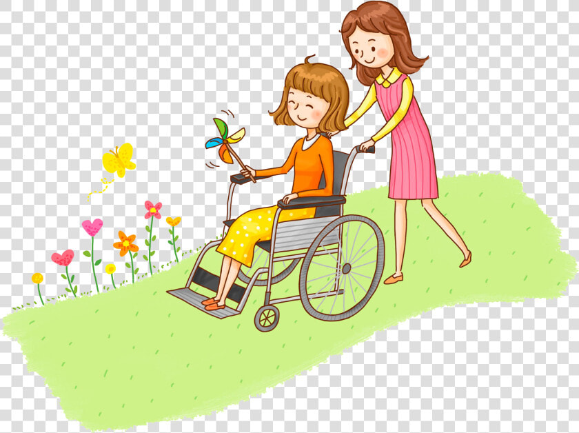 Person Helping Disabled Person Clipart  HD Png DownloadTransparent PNG