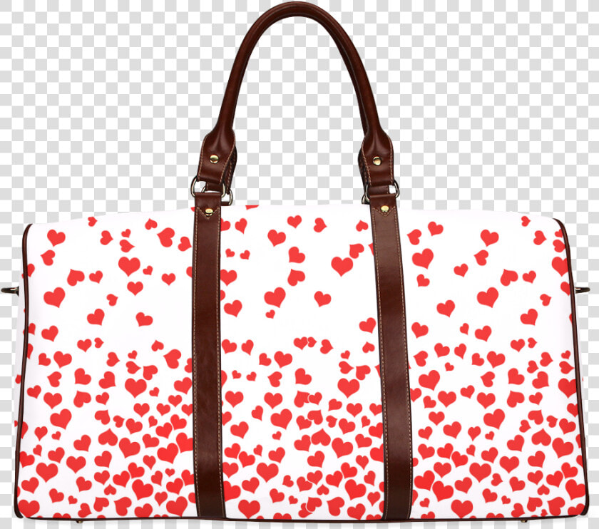 Red Falling Hearts On Pink Waterproof Travel Bag small   Harry Potter Travel Bag  HD Png DownloadTransparent PNG