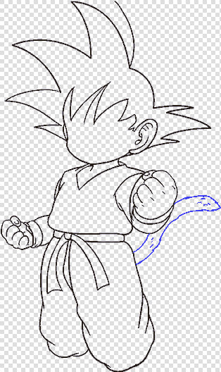 How To Draw Goku In A Few Easy Steps   Easy Baby Goku Drawings  HD Png DownloadTransparent PNG