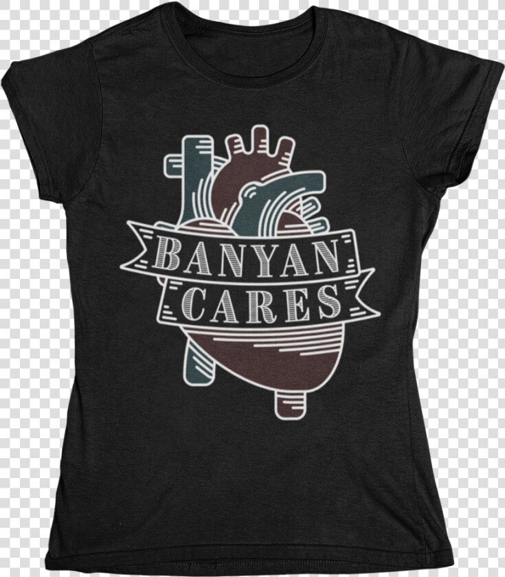 Ladies Banyan Cares Heart T shirt   House Of Blues Shirt  HD Png DownloadTransparent PNG