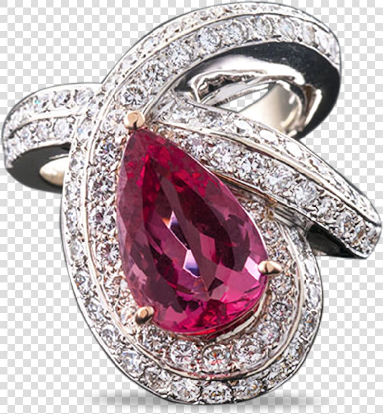 Imperial Topaz And Diamond Ring    Engagement Ring  HD Png DownloadTransparent PNG