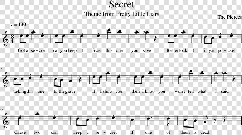 Pretty Little Liars Piano Notes  HD Png DownloadTransparent PNG