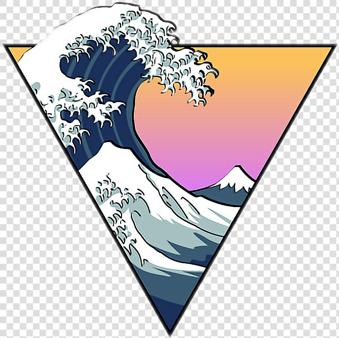  wave  aesthetic  arthoeaesthetic  arthoe  vaporwave   Aesthetic Wave Sticker  HD Png DownloadTransparent PNG