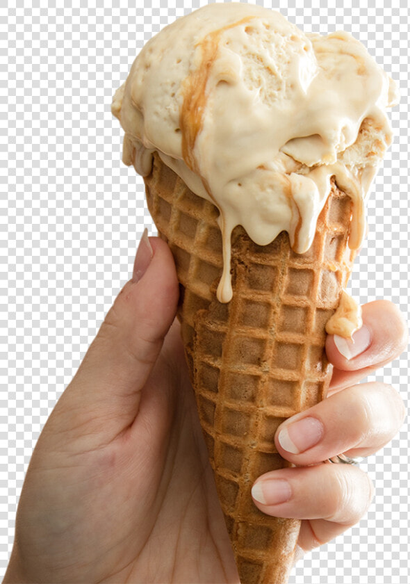 Transparent Waffle Cone Png   Holding Ice Cream Cone Png  Png DownloadTransparent PNG