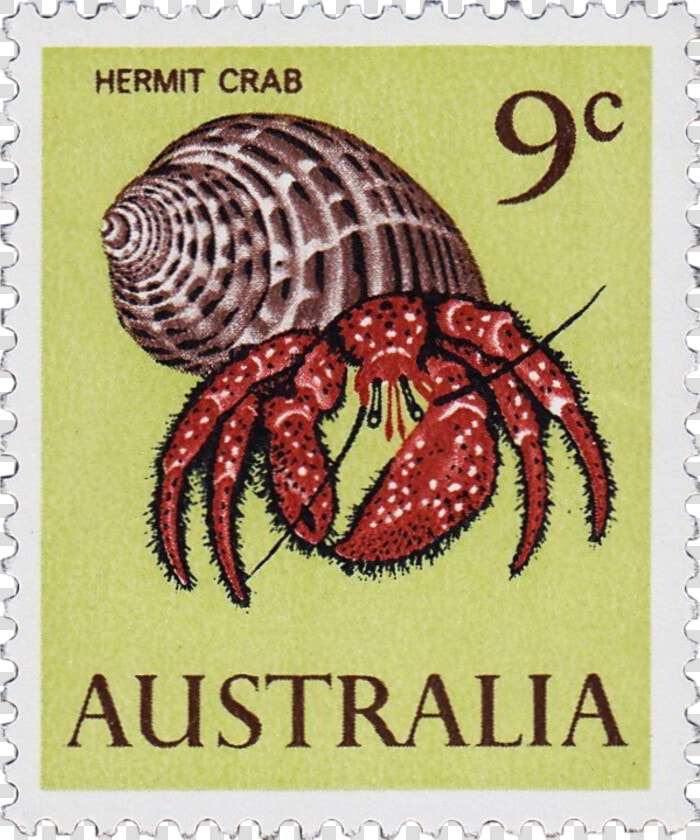  stamp  stamps  png  pngs  pngedit  red  crab  hermitcrab   Australia 9c Stamp  Transparent PngTransparent PNG